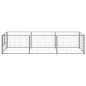 vidaXL Perrera plateada 3 m² acero