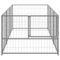 vidaXL Perrera plateada 3 m² acero