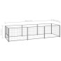 vidaXL Perrera plateada 3 m² acero