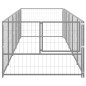 vidaXL Perrera plateada 5 m² acero vidaXL Perrera plateada 5 m² acero