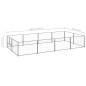 vidaXL Perrera plateada 8 m² acero vidaXL Perrera plateada 8 m² acero