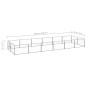 vidaXL Perrera plateada 12 m² acero