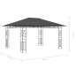 vidaXL Cenador con mosquitera tira luz LED antracita 4x3x2,73m 180g/m² vidaXL Cenador con mosquitera tira luz LED antracita 4x3x2,73m 180g/m²