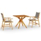 vidaXL Juego de comedor de jardín 3 piezas madera maciza de acacia vidaXL Juego de comedor de jardín 3 piezas madera maciza de acacia
