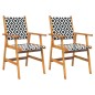 vidaXL Juego de comedor de jardín 3 piezas madera maciza de acacia vidaXL Juego de comedor de jardín 3 piezas madera maciza de acacia