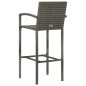 vidaXL Muebles de bar de jardín 5 piezas ratán sintético gris