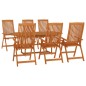 vidaXL Juego de comedor para jardín 7 pzas madera maciza de eucalipto vidaXL Juego de comedor para jardín 7 pzas madera maciza de eucalipto