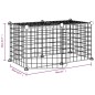 vidaXL Jaula para mascotas de 8 paneles con puerta acero negro 35x35cm vidaXL Jaula para mascotas de 8 paneles con puerta acero negro 35x35cm