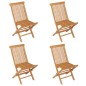 vidaXL Conjunto de comedor de jardín 5 piezas madera maciza de teca