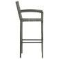 vidaXL Muebles de bar de jardín 5 pzas ratán PE reposabrazos gris vidaXL Muebles de bar de jardín 5 pzas ratán PE reposabrazos gris