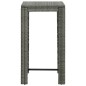 vidaXL Muebles de bar de jardín 5 pzas ratán PE reposabrazos gris vidaXL Muebles de bar de jardín 5 pzas ratán PE reposabrazos gris