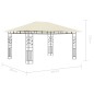 vidaXL Cenador con mosquitera y tira luz LED crema 4x3x2,73m 180 g/m² vidaXL Cenador con mosquitera y tira luz LED crema 4x3x2,73m 180 g/m²