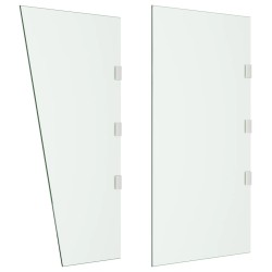 vidaXL Panel lateral puerta de carpa 2 piezas vidrio templado