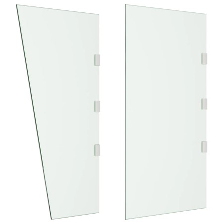 vidaXL Panel lateral puerta de carpa 2 piezas vidrio templado