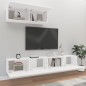 vidaXL Set de muebles de TV 3 piezas madera contrachapada blanco