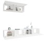 vidaXL Set de muebles de TV 3 piezas madera contrachapada blanco