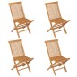 vidaXL Conjunto de comedor de jardín 5 piezas madera maciza de teca