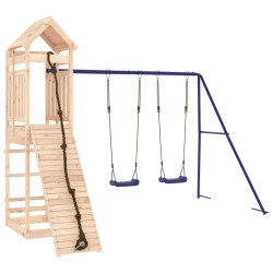 vidaXL Parque infantil de exterior madera maciza de pino