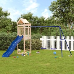 vidaXL Parque infantil de exterior madera maciza de pino