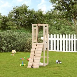 vidaXL Casa de juegos con rocódromo madera maciza pino