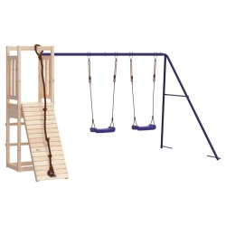 vidaXL Parque infantil de exterior madera maciza de pino