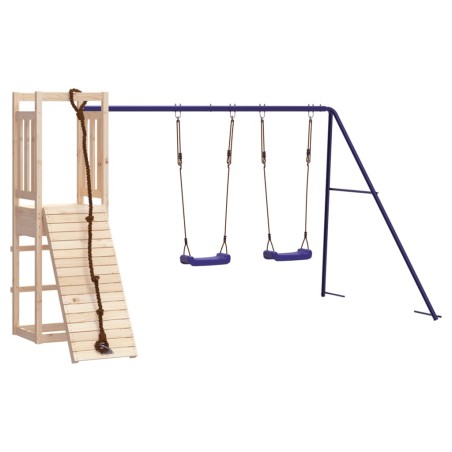vidaXL Parque infantil de exterior madera maciza de pino