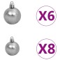 vidaXL Guirnalda de Navidad con LEDs y juego de bolas PVC verde 5 m vidaXL Guirnalda de Navidad con LEDs y juego de bolas PVC verde 5 m