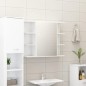 vidaXL Juego muebles de baño 3 pzas madera de ingeniería blanco brillo