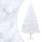 vidaXL Árbol de Navidad preiluminado con luces y bolas blanco 210 cm