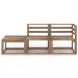 vidaXL Muebles de jardín 3 pzas cojines madera pino impregnada marrón vidaXL Muebles de jardín 3 pzas cojines madera pino impregnada marrón
