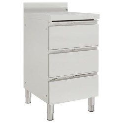 vidaXL Armarios de cocina comercial 2 unidades acero inoxidable 