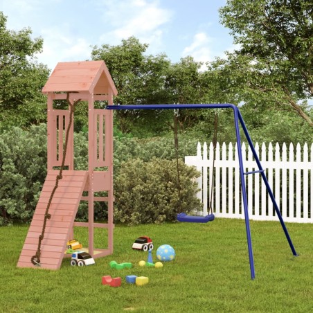 vidaXL Parque infantil de exterior madera maciza Douglas