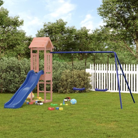 vidaXL Parque infantil de exterior madera maciza Douglas