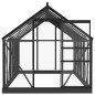 vidaXL Invernadero de vidrio gris antracita aluminio 155x298x191 cm vidaXL Invernadero de vidrio gris antracita aluminio 155x298x191 cm