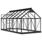vidaXL Invernadero de vidrio gris antracita aluminio 155x298x191 cm vidaXL Invernadero de vidrio gris antracita aluminio 155x298x191 cm