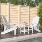 vidaXL Sillas de jardín Adirondack con mesa HDPE blanco vidaXL Sillas de jardín Adirondack con mesa HDPE blanco