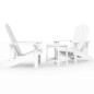 vidaXL Sillas de jardín Adirondack con mesa HDPE blanco vidaXL Sillas de jardín Adirondack con mesa HDPE blanco