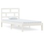 vidaXL Estructura de cama madera maciza de pino blanco 90x200 cm vidaXL Estructura de cama madera maciza de pino blanco 90x200 cm