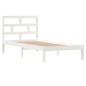 vidaXL Estructura de cama madera maciza de pino blanco 90x200 cm vidaXL Estructura de cama madera maciza de pino blanco 90x200 cm
