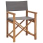 vidaXL Sillas de director 2 uds madera maciza de teca gris