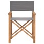 vidaXL Sillas de director 2 uds madera maciza de teca gris