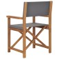 vidaXL Sillas de director 2 uds madera maciza de teca gris