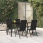 vidaXL Juego de comedor de jardín 5 piezas ratán sintético negro vidaXL Juego de comedor de jardín 5 piezas ratán sintético negro