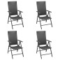 vidaXL Juego de comedor de jardín 5 piezas ratán sintético negro vidaXL Juego de comedor de jardín 5 piezas ratán sintético negro