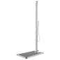vidaXL Ducha de jardín con base gris 225 cm acero inoxidable vidaXL Ducha de jardín con base gris 225 cm acero inoxidable