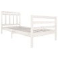 vidaXL Estructura de cama madera maciza blanca 90x200 cm vidaXL Estructura de cama madera maciza blanca 90x200 cm