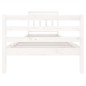 vidaXL Estructura de cama madera maciza blanca 90x200 cm vidaXL Estructura de cama madera maciza blanca 90x200 cm