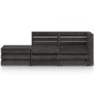 vidaXL Set de muebles de jardín 3 pzas madera de pino impregnada gris vidaXL Set de muebles de jardín 3 pzas madera de pino impregnada gris