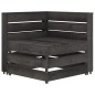 vidaXL Set de muebles de jardín 3 pzas madera de pino impregnada gris vidaXL Set de muebles de jardín 3 pzas madera de pino impregnada gris