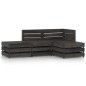 vidaXL Set de muebles de jardín 4 pzas madera de pino impregnada gris vidaXL Set de muebles de jardín 4 pzas madera de pino impregnada gris